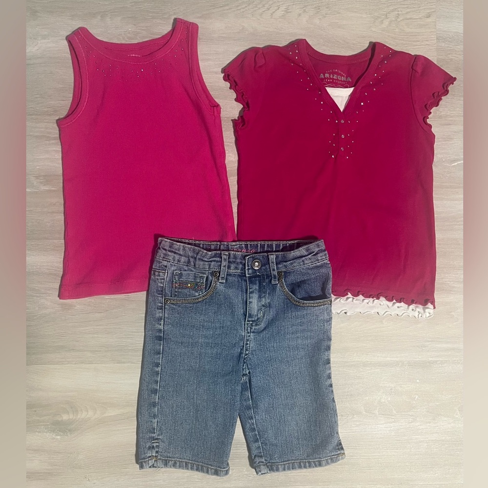 Arizona Jean Company Pink Ribbed Tank Top